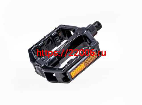 Педаль алюминиевая МТВ черная,с мелк.резьбой, с шарик. подшип., резьба 9/16, с катафотами 3032603-81 Педаль алюминиевая МТВ черная,с мелк.резьбой, с шарик. подшип., резьба 9/16, с катафотами 3032603-81