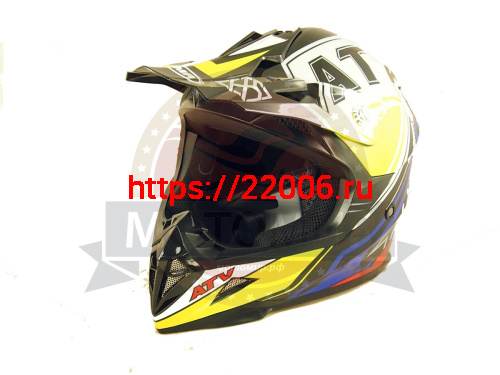 Шлем кроссовый YM-915 "YAMAPA", бело-синий, бело-красный, черно-желтый, размер XL