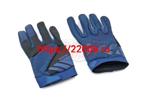 Перчатки мото Ranger Gel (тыльн.часть-износост.дыш.ткань,ладонь-износостойк.ткань) синие, L