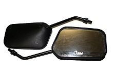 Зеркала заднего вида №34 пластик черное стойка М8 AX100