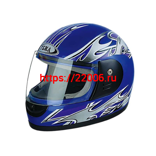 Мотошлем YM-801А синий (S)
