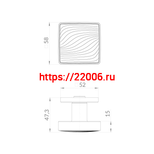 Ручка Punto (Пунто) раздельная K.EST.Q52.GIPNOZ SSG/BL-39 сатинированное золото/черный фото 2
