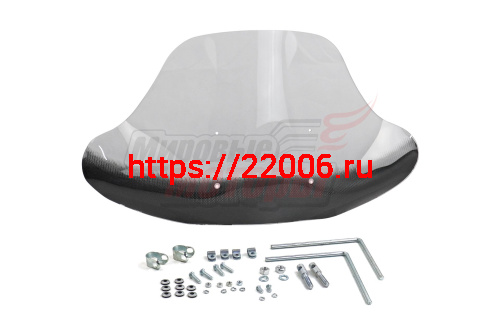 Щиток ветровой с полосой (3мм) (для квадроциклов) с крепежами Щиток ветровой с полосой (3мм) (для квадроциклов) с крепежами