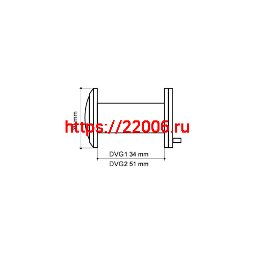 Глазок Armadillo (Армадилло) дверной противопожарный, оптика стекло DV-PRO 2/85-55/BR (DVG2) CP хром фото 3 Глазок Armadillo (Армадилло) дверной противопожарный, оптика стекло DV-PRO 2/85-55/BR (DVG2) CP хром фото 3