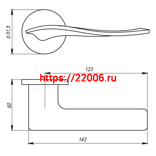 Ручка Armadillo (Армадилло) раздельная R.URS52.AQUA (AQUA URS) MWSC-33 итальянский тисненый фото 4