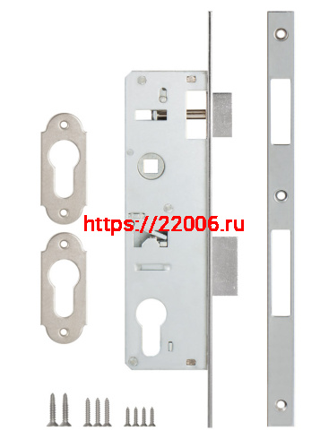 Корпус Kale kilit (Кале килит) узкопрофильного замка с защёлкой 153/P (30 mm) w/b (хром) фото 2