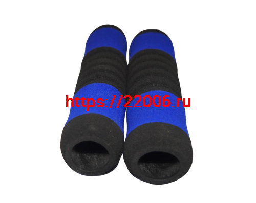 Грипсы для велосипеда 130мм, мягкие, синие с черным (HL- GR21-1) (порол.) фото 3 Грипсы для велосипеда 130мм, мягкие, синие с черным (HL- GR21-1) (порол.) фото 3