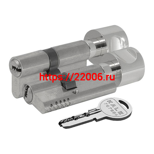 Цилиндровый механизм Kale kilit (Кале килит) с вертушкой 164 OBS SCE/90 (35+10+45) mm никель 5 кл. фото 3