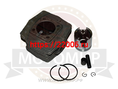 Цилиндр в сборе с поршнем Веломотор F50 "Газуля" 40 мм (цилиндр+поршень+палец 10 мм +кольца) Цилиндр в сборе с поршнем Веломотор F50 "Газуля" 40 мм (цилиндр+поршень+палец 10 мм +кольца)