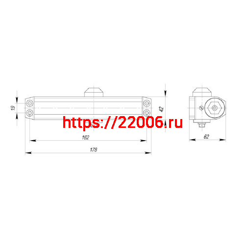 Доводчик Ajax (Аякс) дверной DCTR50-100 hold open WH белый фото 2