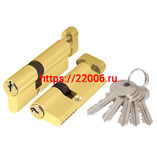 Цилиндровый Ajax (Аякс) механизм (AX102/60) AX1002Knob60 (25+10+25) PB латунь с вертушкой Цилиндровый Ajax (Аякс) механизм (AX102/60) AX1002Knob60 (25+10+25) PB латунь с вертушкой
