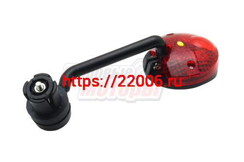 Зеркало Вело JY-5 сферическое с мигалкой (1 шт.)