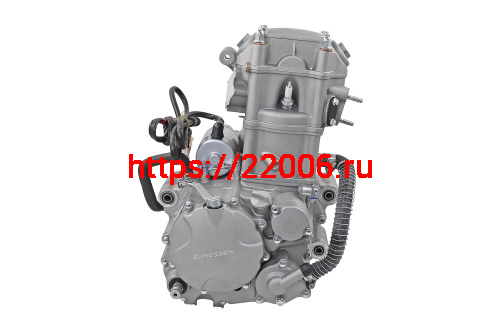 Двигатель 170MM (CB250) ZONGSHEN жидкостное охлаждение (патрубки, педаль п/п, кикстартер) фото 2