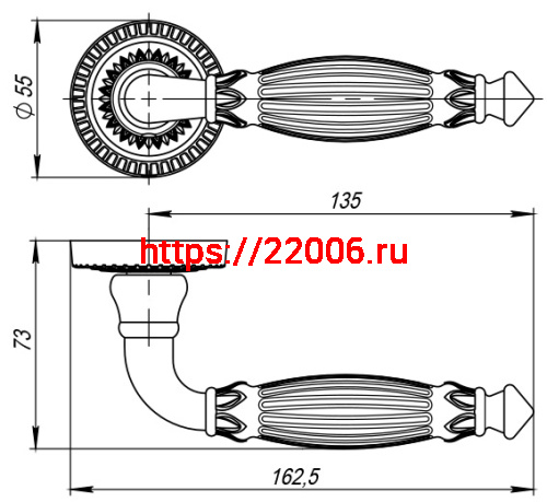 Ручка Armadillo (Армадилло) раздельная R.CL55.Bella (Bella CL2) SILVER-925 серебро 925 фото 5 Ручка Armadillo (Армадилло) раздельная R.CL55.Bella (Bella CL2) SILVER-925 серебро 925 фото 5