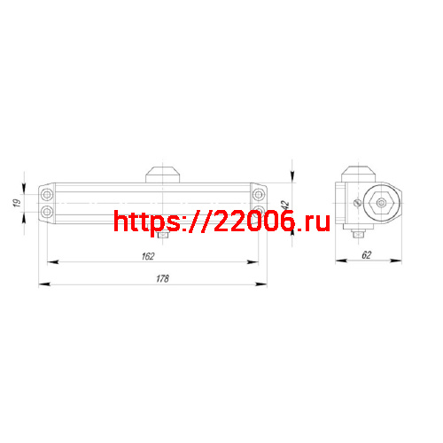 Доводчик Ajax (Аякс) дверной DCTR50-100 (TDR-100) 50-100кг BR коричневый фото 3