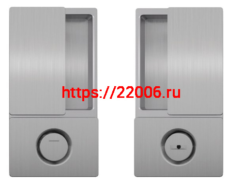 B30002.00.32 AGB (АГБ) Ручка WAVE под WC (мат хром), для распашных дверей