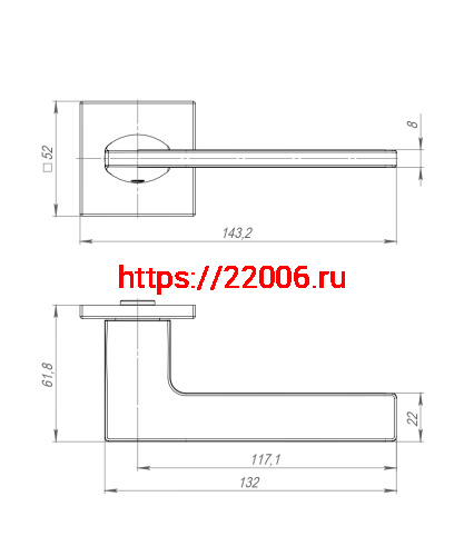 Ручка Punto (Пунто) раздельная K.ARC.Q52.MAIN CP-8 хром ТРОСИК фото 4 Ручка Punto (Пунто) раздельная K.ARC.Q52.MAIN CP-8 хром ТРОСИК фото 4