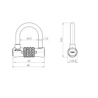Замок Fuaro (Фуаро) навесной PL-WEATHER-CODE перекод. /подвес