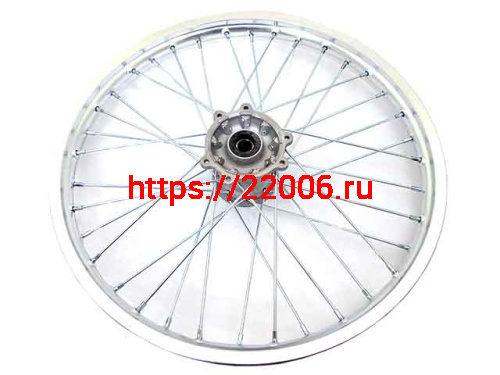 Диск колеса передний алюминиевый на спицах 1.60 - 21",серый дисковый тормоз ось 20 BSE