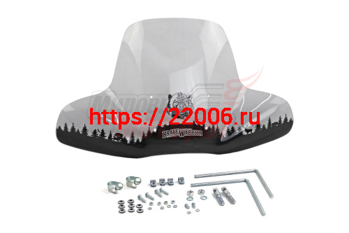 Щиток ветровой Brave Warrior (жесткое стекло с шелкографией) (для квадроциклов) (с крепежами) Щиток ветровой Brave Warrior (жесткое стекло с шелкографией) (для квадроциклов) (с крепежами)