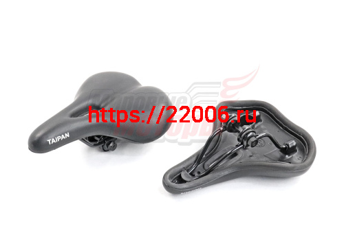 Седло вело спорт серия комфорт с замком, вентиляцией, черное "TAIPAN"