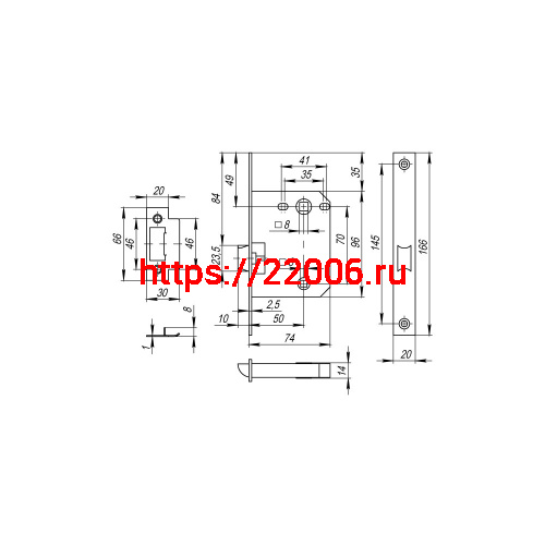 Защелка Fuaro (Фуаро) врезная PLASTP72-50 (P72-50) SSC сатинированный хром фото 3 Защелка Fuaro (Фуаро) врезная PLASTP72-50 (P72-50) SSC сатинированный хром фото 3