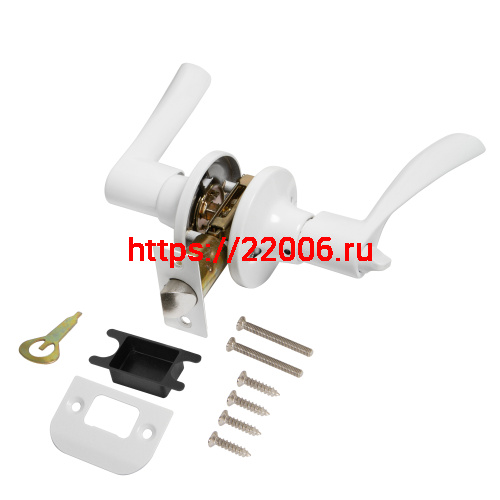 Ручка Punto (Пунто) защелка DK610/BL WH-BK (фик.) белый фото 2