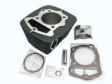 Цилиндро - поршневая группа СВ TTR250cc d-65.5 мм h-108мм pin-15 мм воздушное охлаждение черная