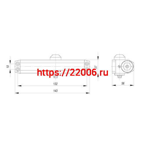 Доводчик Ajax (Аякс) дверной DCTR15-60 (TDR-60) 15-60кг WH белый фото 2