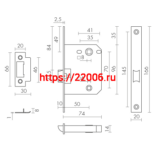 Защелка Fuaro (Фуаро) врезная PLASTP72-50 (P72-50) BL черный фото 3 Защелка Fuaro (Фуаро) врезная PLASTP72-50 (P72-50) BL черный фото 3