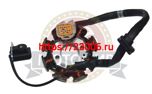 Зажигание Bullet 150 HQ150 голое (без маховика) евроколодка (7+1 катушка 5 провод.) (D00305D070) фото 2