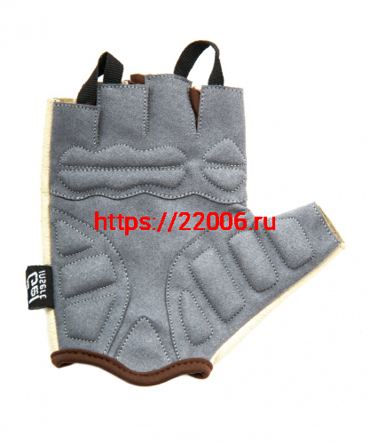 Перчатки вело женские, Lady, гелевые вставки, цвет бежевый, размер M