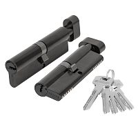 Цилиндровый Fuaro (Фуаро) механизм (200 ZM/100) 2000ZM Knob 100 (60+10+30) BL-24 черный 5Key с вертушкой