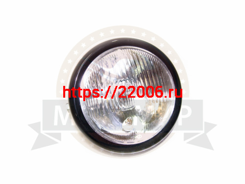 Фара Альфа, FLASH круглая (черная) (НАБОР)