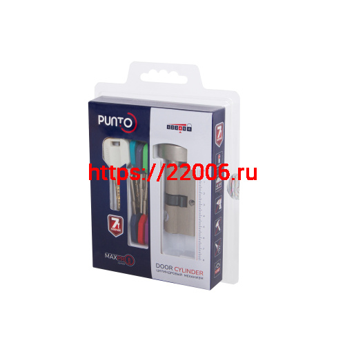 Цилиндровый Punto (Пунто) механизм MaxPro7002Knob60mm(25+10+25) SN никель 7key с вертушкой фото 3