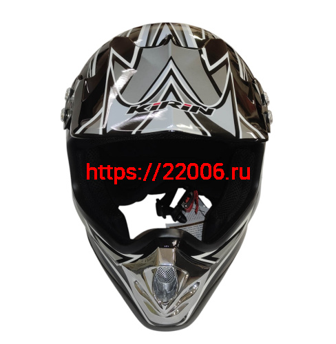 Шлем кроссовый KIRIN QL-112D, черный, синий, красный, размер M фото 2