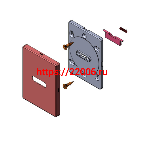 Накладка Fuaro (Фуаро) на сувальдный замок ESC.S-auto.RL/K.486 (ESC 486-S.auto RL) SSG сатинированное золото (1шт) фото 2