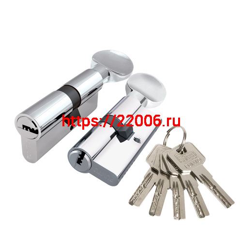 Цилиндровый Punto (Пунто) механизм Z3002Knob80(40+10+30) с вертушкой CP хром