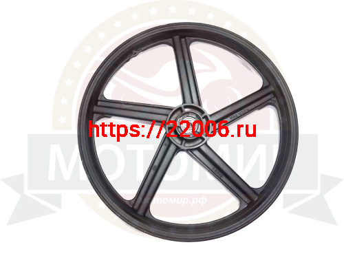 Обод 18" передний литой,  диск. тормоз 1,6-18  Cobra Crossfire  черный (4 отв.)