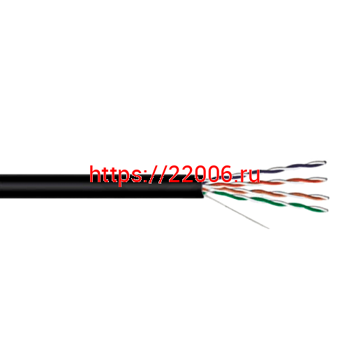 Кабель DIVISAT UTP 4PR 24AWG Cu CAT 5e, OUTDOOR (0.48) 305 м Кабель DIVISAT UTP 4PR 24AWG Cu CAT 5e, OUTDOOR (0.48) 305 м