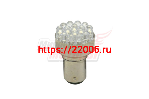 Лампа 12 В BA15D, 19 светодиодов LED 5 мм, белая